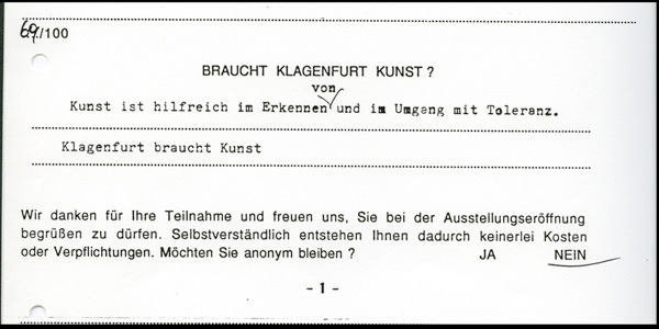 Antwort aus Klagenfurt